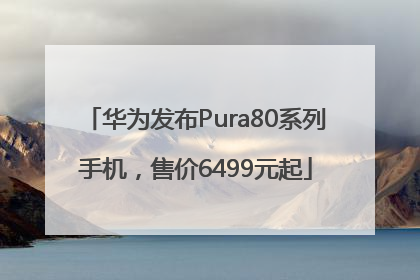 华为发布Pura80系列手机，售价6499元起