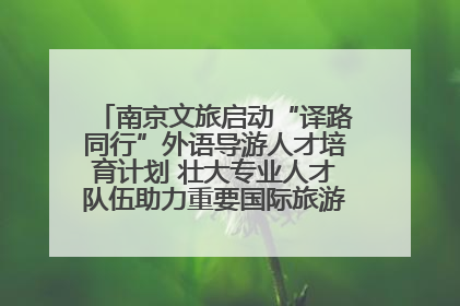 南京文旅启动“译路同行”外语导游人才培育计划 壮大专业人才队伍助力重要国际旅游目的地建设