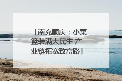 南充顺庆：小菜篮装满大民生 产业链拓宽致富路