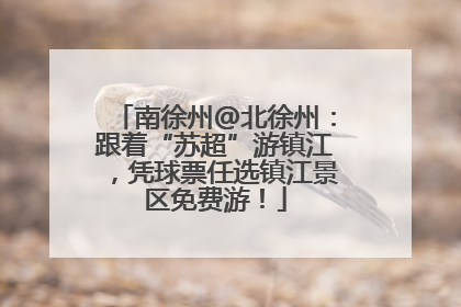 南徐州@北徐州：跟着“苏超”游镇江，凭球票任选镇江景区免费游！