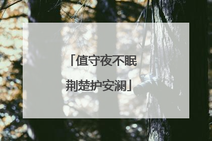值守夜不眠 荆楚护安澜