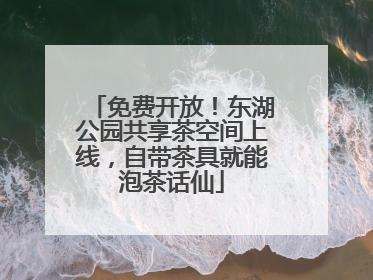 免费开放！东湖公园共享茶空间上线，自带茶具就能泡茶话仙