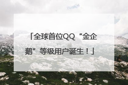 全球首位QQ“金企鹅”等级用户诞生！