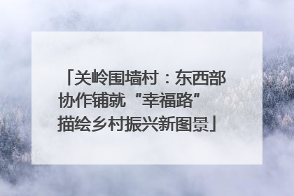 关岭围墙村：东西部协作铺就“幸福路” 描绘乡村振兴新图景