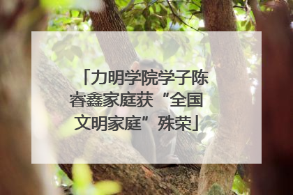 力明学院学子陈睿鑫家庭获“全国文明家庭”殊荣