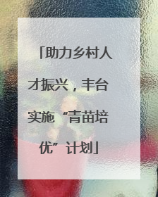 助力乡村人才振兴，丰台实施“青苗培优”计划