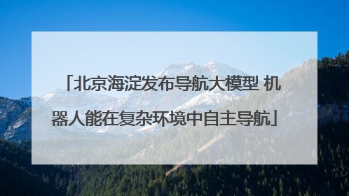 北京海淀发布导航大模型 机器人能在复杂环境中自主导航