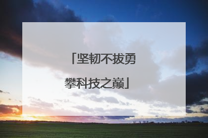 坚韧不拔勇攀科技之巅