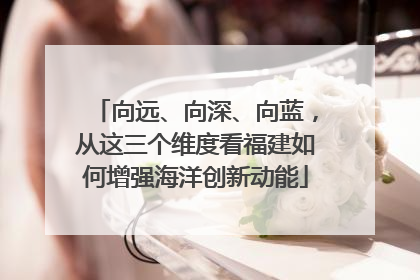 向远、向深、向蓝，从这三个维度看福建如何增强海洋创新动能
