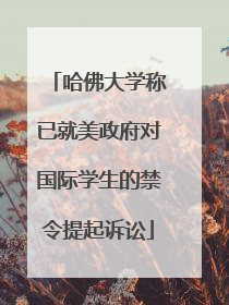 哈佛大学称已就美政府对国际学生的禁令提起诉讼