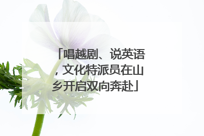 唱越剧、说英语，文化特派员在山乡开启双向奔赴