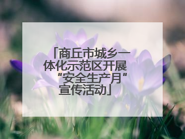 商丘市城乡一体化示范区开展“安全生产月”宣传活动