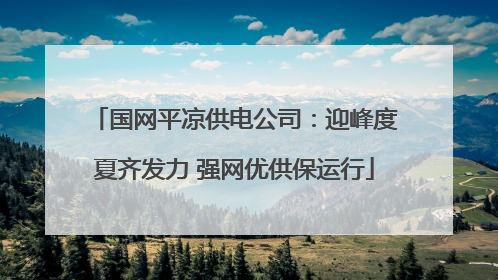 国网平凉供电公司：迎峰度夏齐发力 强网优供保运行