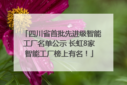 四川省首批先进级智能工厂名单公示 长虹8家智能工厂榜上有名！