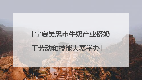 宁夏吴忠市牛奶产业挤奶工劳动和技能大赛举办