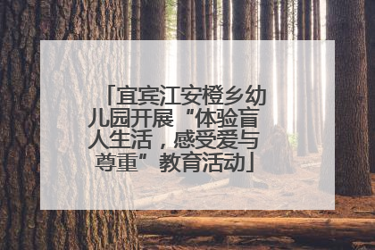 宜宾江安橙乡幼儿园开展“体验盲人生活，感受爱与尊重”教育活动
