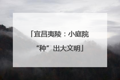 宜昌夷陵：小庭院“种”出大文明