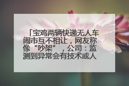 宝鸡两辆快递无人车闹市互不相让，网友称像“吵架”，公司：监测到异常会有技术或人为干预处置