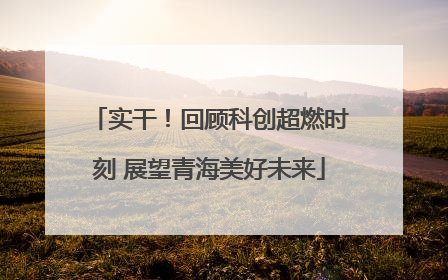实干！回顾科创超燃时刻 展望青海美好未来