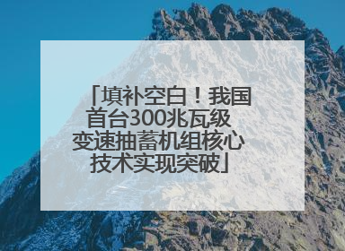 填补空白！我国首台300兆瓦级变速抽蓄机组核心技术实现突破