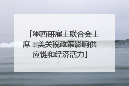 墨西哥雇主联合会主席：美关税政策影响供应链和经济活力