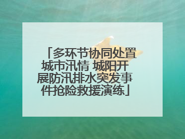 多环节协同处置城市汛情 城阳开展防汛排水突发事件抢险救援演练