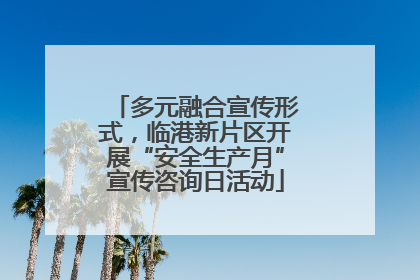 多元融合宣传形式，临港新片区开展“安全生产月”宣传咨询日活动
