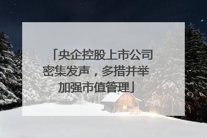 央企控股上市公司密集发声，多措并举加强市值管理