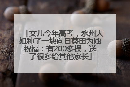 女儿今年高考，永州大姐种了一块向日葵田为她祝福：有200多棵，送了很多给其他家长