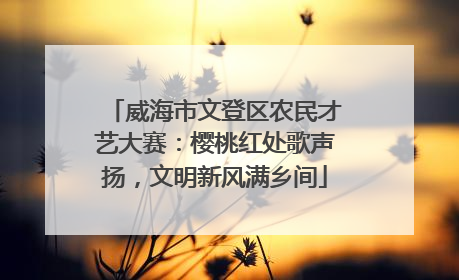 威海市文登区农民才艺大赛：樱桃红处歌声扬，文明新风满乡间
