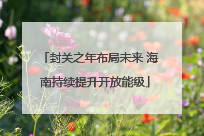 封关之年布局未来 海南持续提升开放能级