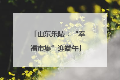 山东乐陵：“幸福市集”迎端午