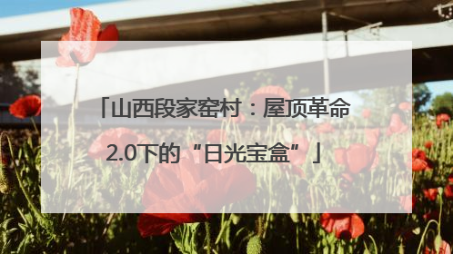 山西段家窑村：屋顶革命2.0下的“日光宝盒”