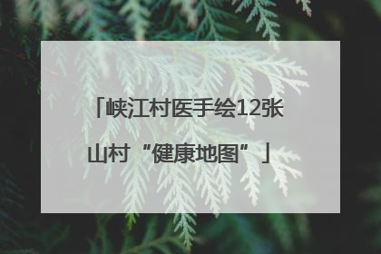 峡江村医手绘12张山村“健康地图”