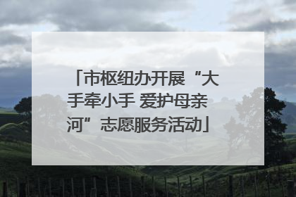 市枢纽办开展“大手牵小手 爱护母亲河”志愿服务活动