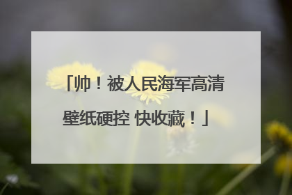 帅！被人民海军高清壁纸硬控 快收藏！