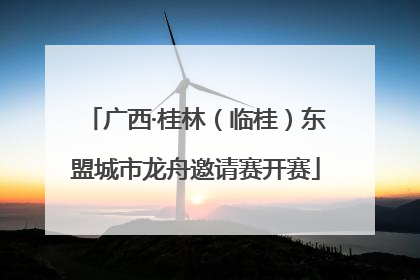 广西·桂林（临桂）东盟城市龙舟邀请赛开赛