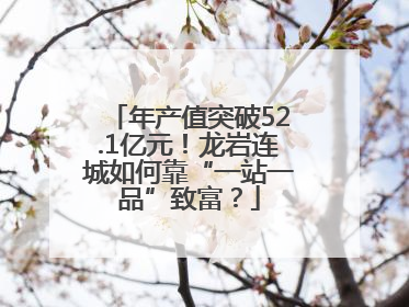 年产值突破52.1亿元！龙岩连城如何靠“一站一品”致富？