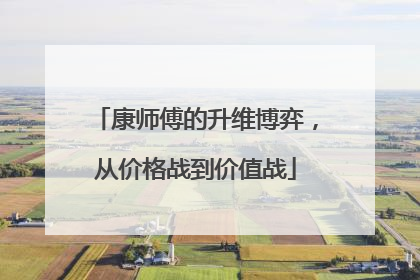 康师傅的升维博弈，从价格战到价值战