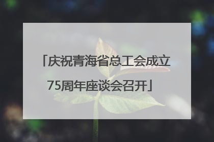 庆祝青海省总工会成立75周年座谈会召开