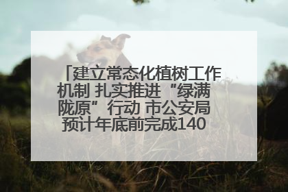 建立常态化植树工作机制 扎实推进“绿满陇原”行动 市公安局预计年底前完成1402亩绿化任务