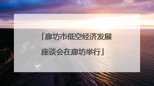 廊坊市低空经济发展座谈会在廊坊举行