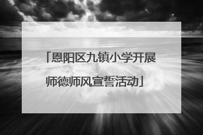 恩阳区九镇小学开展师德师风宣誓活动