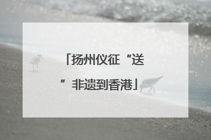 扬州仪征“送”非遗到香港
