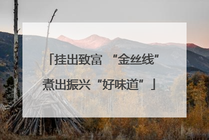 挂出致富 “金丝线” 煮出振兴“好味道”