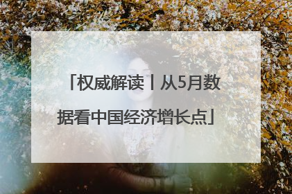 权威解读丨从5月数据看中国经济增长点