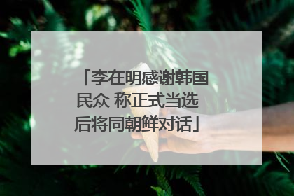 李在明感谢韩国民众 称正式当选后将同朝鲜对话