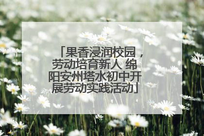 果香浸润校园，劳动培育新人 绵阳安州塔水初中开展劳动实践活动