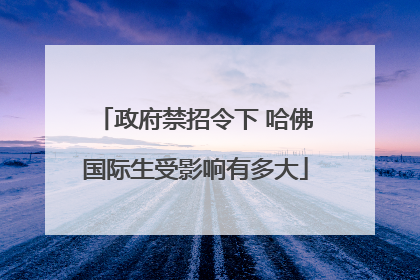 政府禁招令下 哈佛国际生受影响有多大
