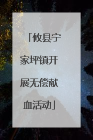 攸县宁家坪镇开展无偿献血活动